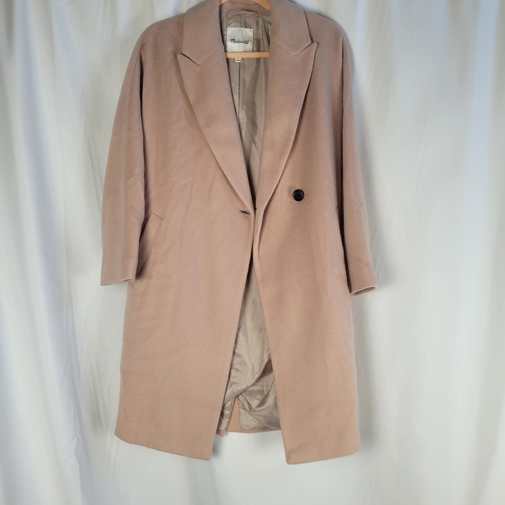 Madewell Coat Atlas Cocoon Women's 00 Tan Wool Mohair Long Mid Length Tan